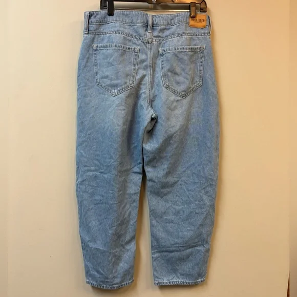 Hollister High Waisted Barrel Denim Light Wash Jeans 13L / 31 - Picture 3 of 4